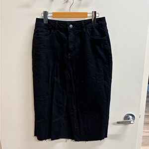 Black jean Pencil Skirt